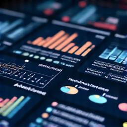 データの傾向線と地理的なポイントアウトを視覚化するロケーションデータ分析のグラフ。